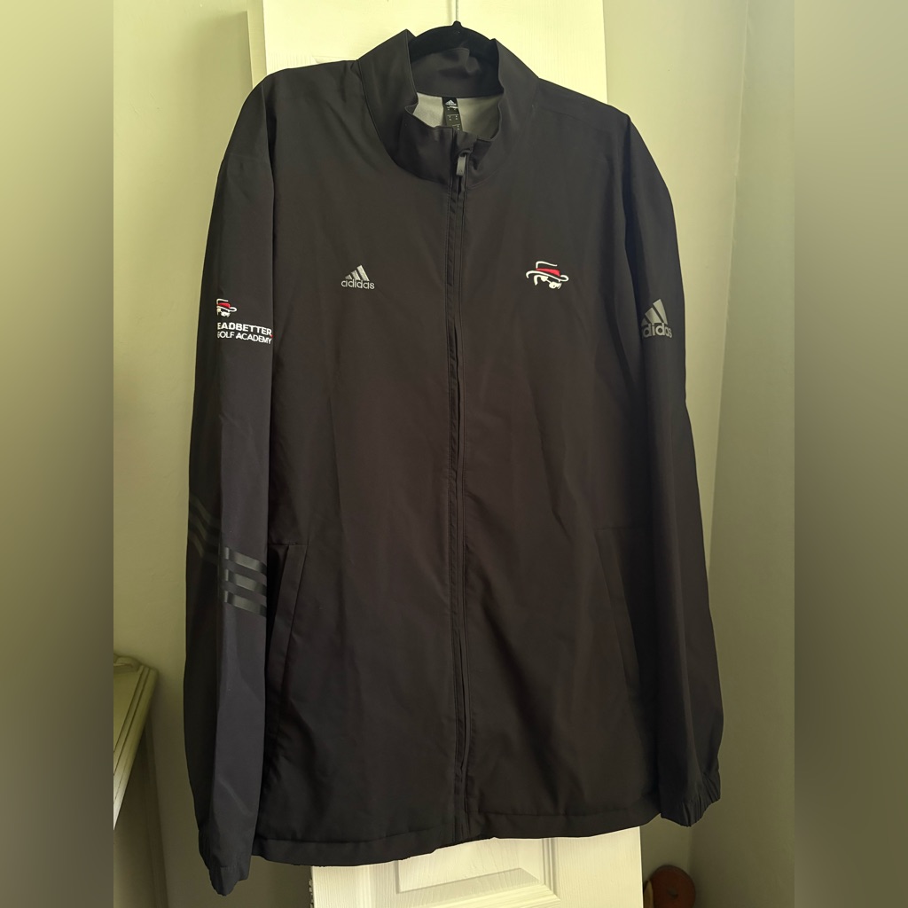 David Leadbetter Golf Academy Adidas Mens Black Windbreaker Jacket